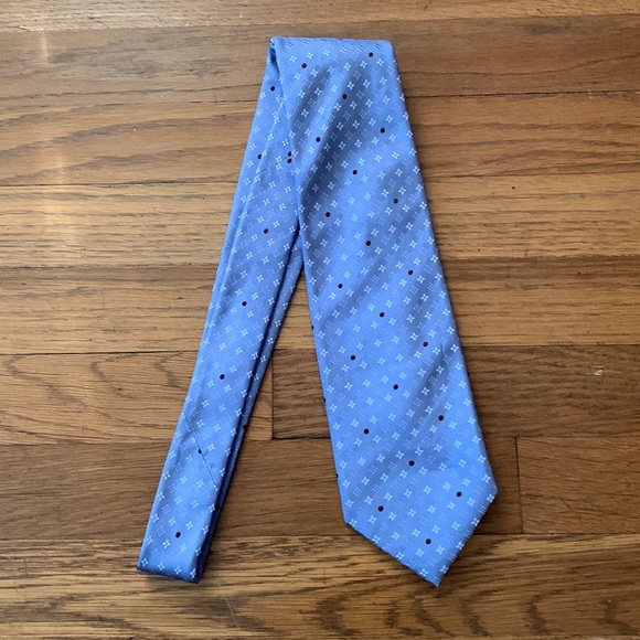 Louis Vuitton blue silk tie. 100% silk. Made in Italy. - Picture 1 of 5
